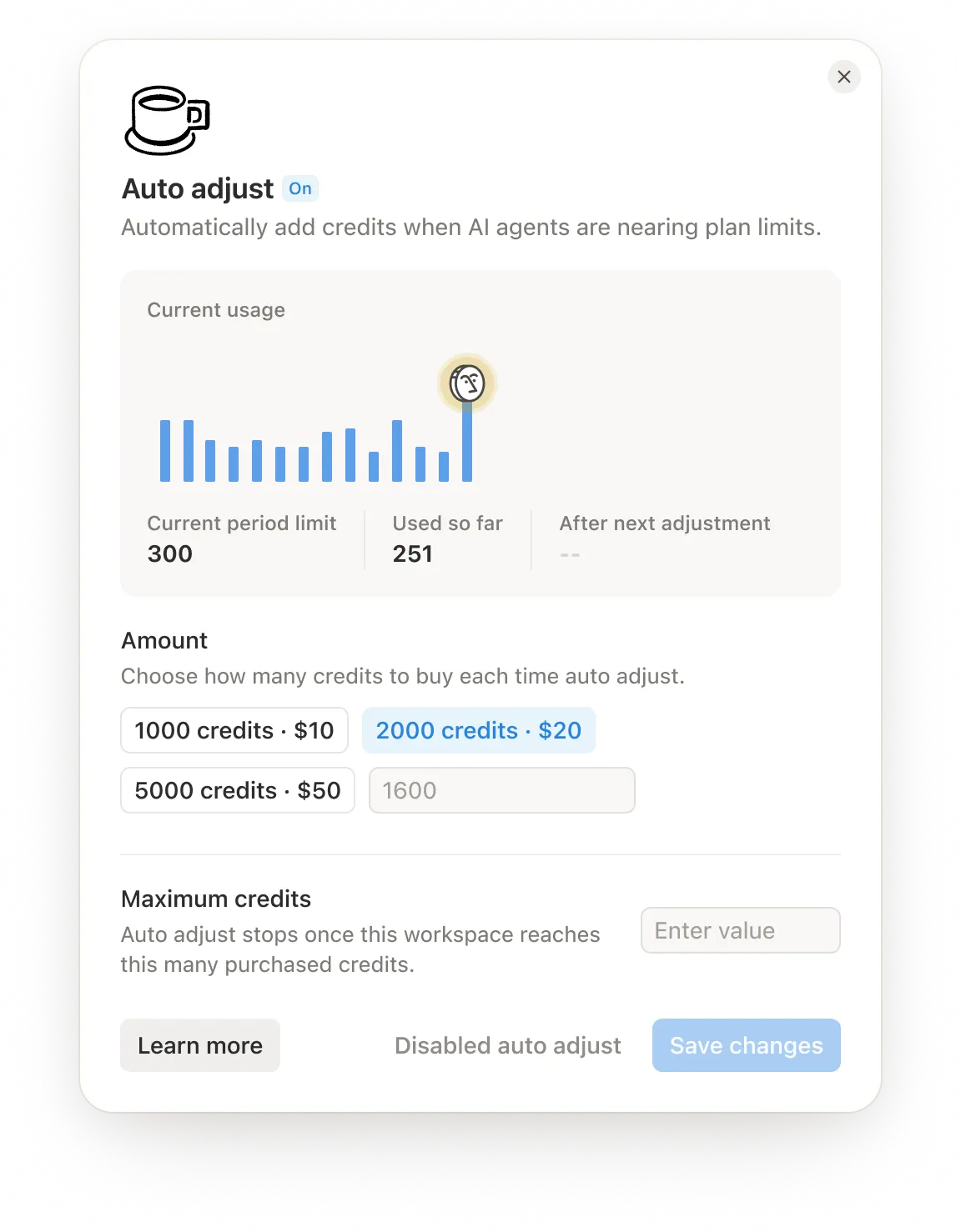 Auto Adjust for Notion credits