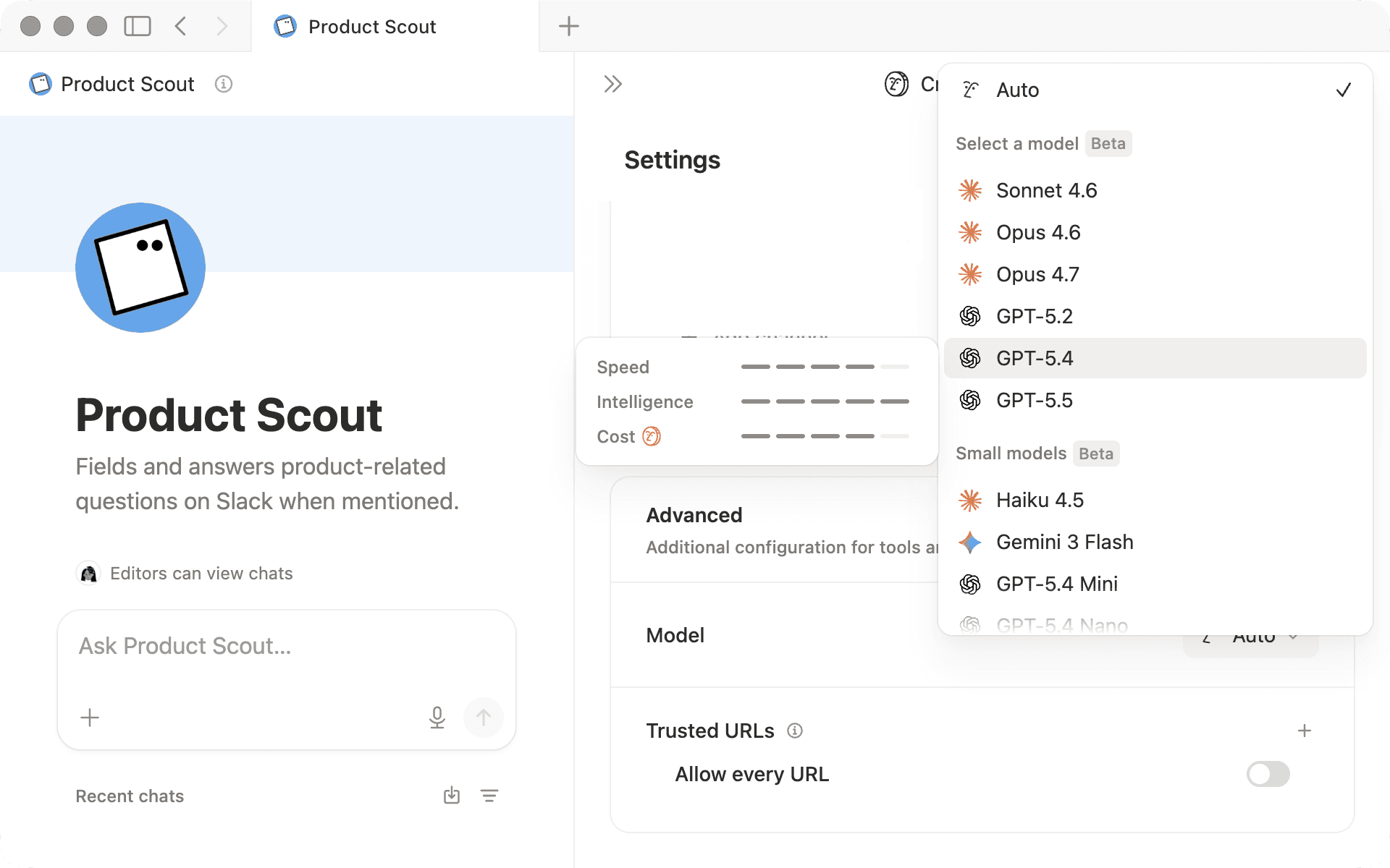 guía: captura de pantalla de optimización del agente personalizado