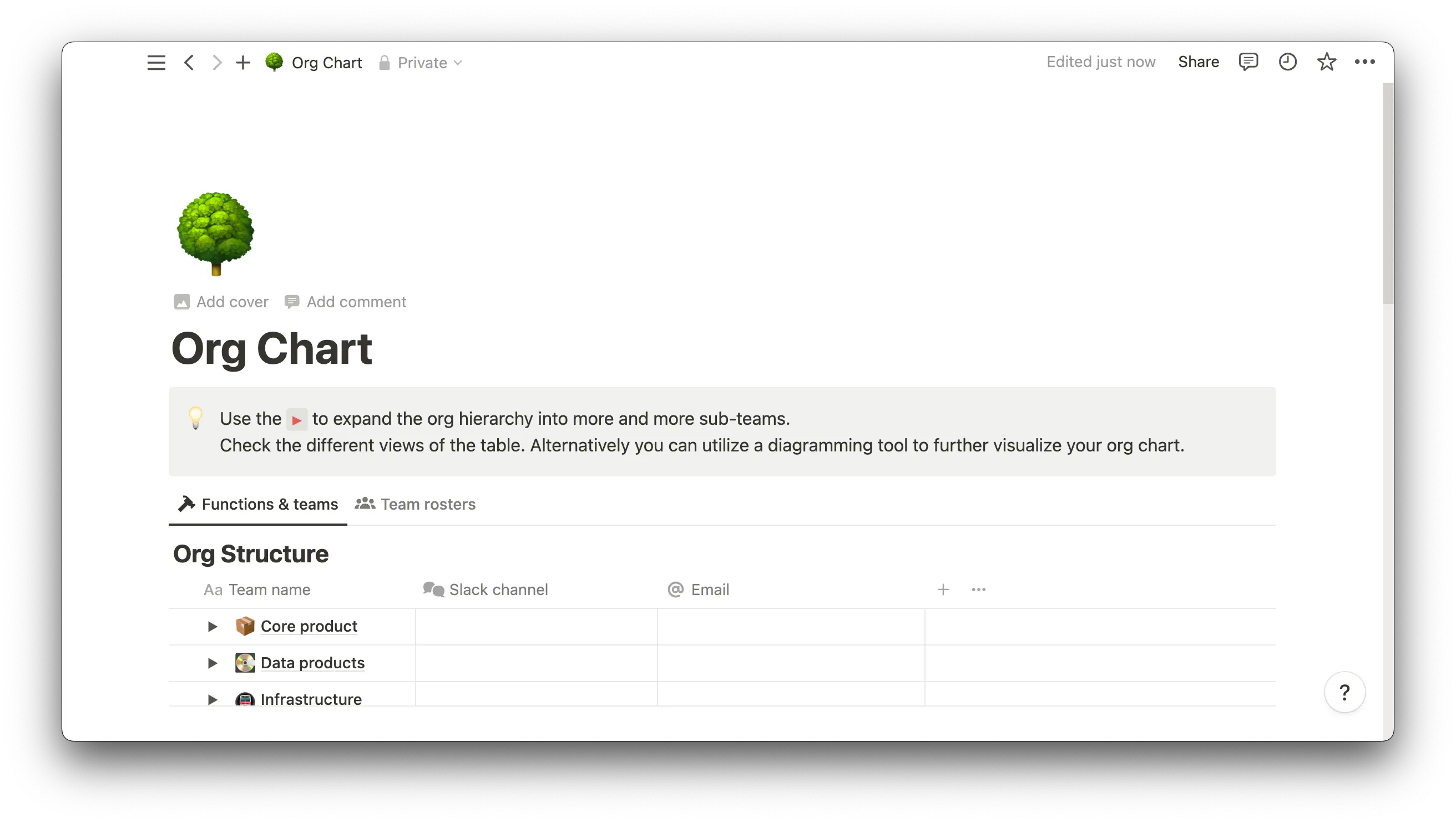 Create an org chart